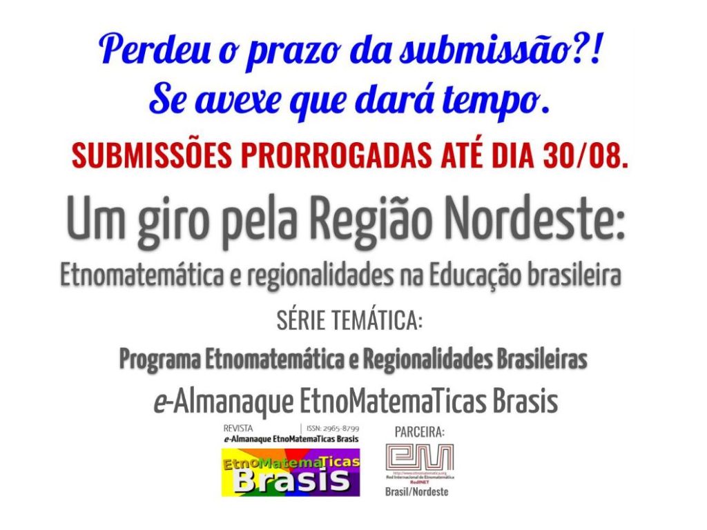 [SUBMISSÕES PRORROGADAS] Programa Etnomatemática e Regionalidades Brasileiras: Região&nbsp;Nordeste
